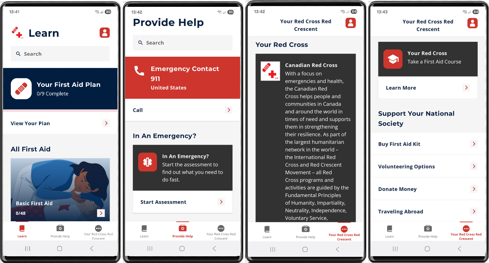 screenshot of mobile application interface